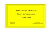 New Jersey Judiciary Court Management June 2018INTRODUCTION Special Civil (all other) 4months from filing as reopened/post-judgment. Probate 12 months from filing Dissolution - New