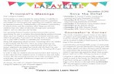 Elementary School › pt03-2 › messages › ... · November 2016 ! Dear Lafayette Families, As November is a time intended for giving thanks, I would like to ... Ms. Weber ! November