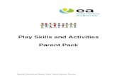 Play Skills and Activities Parent Pack Skills Parent... · Have a sand timer, egg timer of stop watch in sight. Bring a favourite toy or game to the play area and start the timer
