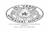 VAL VERDE COUNTY APPRAISAL DISTICT 2015 ANNUAL REPORTvalverdecad.org/data/_uploaded/file/2015 ANNUAL REPORT.pdf · 2016-01-14 · Val Verde County Appraisal District 417 W. Cantu