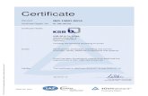 ISO 14001:2015 - live-resources-e2e-sales.ksb.comISO 14001:2015 Certificate Registr. No. 01 104 187121 Certificate Holder: KSB SE & Co. KGaA Johann-Klein Str. 9 67227 Frankenthal Germany