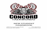 NEW STUDENT HANDBOOK - Concord Taekwondo …...Every November our Region hosts a Winter Camp, a weekend full of Fun, Taekwondo, and the Outdoors. Winter Camp is open to students 8