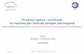 Prodotti “green” certificati: la risposta per mercati ... › documenti › Habitech 2011_10_06.pdf · 4 Raccolta della documentazione necessaria 5 Verifica della conformità
