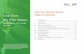 My Five Senses · We use our senses to understand our bodies, learn what they need, and keep us safe. We use our senses to learn about the people, places, objects, and environment