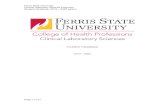 Ferris State University Clinical Laboratory Science ... · Clinical Laboratory Science Programs Student Handbook, 2019 – 2020 edition Page 4 of 51 Part I: Introduction A. Welcome!