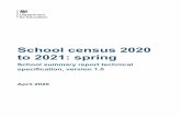 School census 20120 to 2021: spring - school summary report · Section 3 of this document specifies the format and content for the school summary report for the 2021 spring school