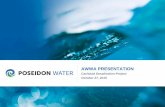AWWA PRESENTATION · with Poseidon as the sponsor – Subject to Alternative Minimum Tax (AMT) Pipeline Bonds issued as Tax-Exempt Governmental Purpose Bonds with the Water Authority