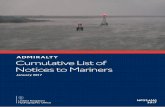Cumulative List of Admiralty Notices to MarinersA)-17.pdf · Chart No. Edition Notices to Mariners Chart No. Edition Notices to Mariners 1 2 July 2015 2015 (33) 4157 (39) 4857 4876