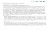 Acacia Mining plc (“Acacia’’) reports full year 2018 results · Acacia Mining plc (“Acacia’’) reports full year 2018 results “I am pleased to report that during 2018
