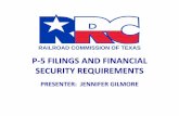 P-5 Forms and Financial Assurance - Texas RRC · Filing Fee and Surcharges •Annual fee to accompany initial filing and annual renewals of P-5 Organization Report. •Required of