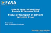 SaBatAir Project Closing Event Brussels, 14 November 2019 · Presentation of the International Coordinating Council of Aerospace Industries ... April 2016 Lithium ion are prohibited