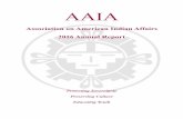 AAIA · Newsletter In 2016, AAIA published only an E-Newsletter, in December and August and temporarily discontinued the hard-copy newsletter, Indian Affairs. The newsletters highlight