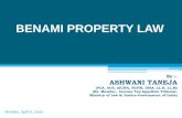 BENAMI PROPERTY LAWecpl.live/icai/cmp/PPT-Webcast-04.04.2020.pdf · 2020-04-11 · PROHIBITION OF BENAMI TRANSACTIONS (3) Whoever enters into any benami transaction shall be punishable
