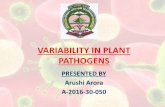 VARIABILITY IN PLANT PATHOGENS › admin › upload › 1588253849.pdf · often infect the same leaf or plant Chances of dikaryotization high. HERTEROKARYOSIS Hyphae or parts of hyphae