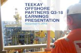 Teekay OFFSHORE PARTNERS...Attractive Petrojarl Varg FPSO Redeployment 6 • In October 2018, entered into an agreement with Alpha Petroleum for their development of the Cheviot oil