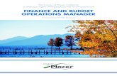 FINANCE AND BUDGET OPERATIONS MANAGER · All recruitment, hiring, transfer and promotion will be based on the qualifications of the individual for the positions being filled regardless