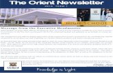 The Orient Newsletter · We resume with the normal bi - weekly tests from Monday 6 June 2016 to Thursday 23 June 2016. All tests contribute toward the Continuous Assessment Component