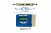 WG-602 Water Quality Analyzer - acromet.com.au · 1) WaterGuard is shipped pre-mounted on a mounting panel, along with a water filter. The mounting panel includes four screw holes,