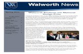 Walworth News · 10X1: Deiby Sanchez, Brandon Dunn, Tonye Fiberesima, Sena Chin. 9B1: Adeolu Adeoye, Amin Elmourabit. 9C1: Ben McCarthy, Jennifer Omole. Eco Schools Needs you Walworth