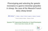 Phenotyping and selecting for genetic resistance to gastro … › Documents › Puerto-Varas-2016... · 2017-10-28 · JM. Astruc * , F. Fidelle, C. Grisez, F. Prévot, S. Aguerre,