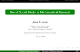 Use of Social Media in Mathematical Researchpeople.math.sfu.ca/~stockie/research/cfdgroup/socialmedia.pdf · LinkedIn, ResearchGate, Academia.edu: academic communities ... helping
