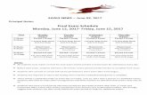 Eagle News 06-09-17 - West Deptford High School€¦ · EAGLE NEWS – June 09, 2017 Principal Notes: Final Exam Schedule Monday, June 12, 2017‐ Friday, June 15, 2017 NOTES: All