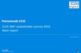 Portsmouth CCG CCG 360o stakeholder survey 2015 · telephoned by an Ipsos MORI interviewer who encouraged response and offered the opportunity to complete the survey by telephone.