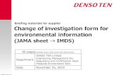 Briefing materials for supplier Change of investigation ... · 11/25/2019  · Briefing materials for supplier 66 pages (Includes cover, back cover and attachment) Department ...