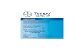 Tempo Ultra WP - s3.amazonaws.com › ... › Tempo+Ultra+WP+Label.pdf · TEMPO ULTRA WP INSECTICIDE • Wettable powder containing 10% beta-cyfluthrin Tempo Ultra WP 420 gram 03408586G