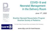 COVID-19 and Neonatal Management in the Delivery Room€¦ · neonatal resuscitation programs guidelines ... ILCOR, 2015 Madar et al. European Resuscitation Council Covid-19 Guidelines.