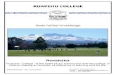 RUAPEHU COLLEGE · 2020-06-30 · RUAPEHU COLLEGE Seek further knowledge Newsletter Ruapehu College, at the heart of our community and the college of choice, making a mountain of
