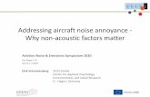 Addressing aircraft noise annoyance - Why non-acoustic ... › sites › g › ... · • Project period: October 2017 –September 2021 • Research includes critical reviews and