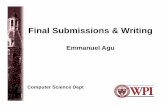 Final Submissions & Writingweb.cs.wpi.edu/~emmanuel/courses/cs525m/S11/slides/... · paragraph, tell your elevator pitch ... • highly recommended: – The Elements of Style, W.