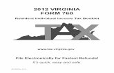 2012 VIRGINIA FORM 760 · Calculator or Tax Rate Calculator to help you with your taxes. • E-Alerts - Sign up and stay informed. By subscribing, you will periodically receive automatic