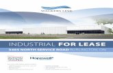 INDUSTRIAL FOR LEASE · BAY SIZES 53’ x 40’ BUILDING DEPTH 163’ AREA 14,962 sf SHIPPING Two 14’ x 16’ at grade doors POWER 200A, 600V BAY SIZES Grid 6-7: 53’ x 123’