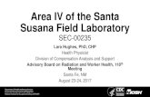 NIOSH/DCAS Presentation: Area IV of the Santa Susana Field ... · Area IV of the Santa Susana Field Laboratory Keywords niosh, ocas, dcas, eeoicpa, dose reconstruction, ssfl, area