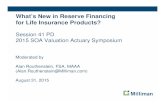 What’s New in Reserve Financing for Life Insurance Products?media01.commpartners.com/SOA/Boston2015/Handouts... · Term Life AG48 Reserves Relative to Statutory and Economic Reserves