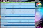 COMPETITIVE EVENTS PROGRAM DECA’S MISSION OVERVIEW …€¦ · Financial Services —FTDM Finance Exam ... BUSINESS OPERATIONS RESEARCH EVENTS Business Services Operations ... Nov.