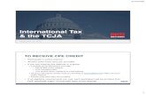 International Tax & the TCJA - BKD€¦ · rates with no GILTI deduction or indirect foreign tax credit GLOBAL INTANGIBLE LOW-TAXED INCOME (GILTI) Global Intangible Low-Taxed Income