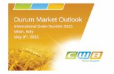 Durum Market Outlook · 1,000 tonnes 2010-11 2011-12 2012-13 2013-14 2014-15 2015-16 2015-16 2015-16 Aug - July Stats Can Stats Can Stats Can Stats Can MRS low mid high