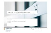 Security of Mobile Devices Mobile Devices and Security Technologies for secure mobile devices-Secure