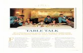 TABLE TALK - Disney Cruise Line · TABLE TALK On a Disney cruise you'll find a variety of restaurants offering tempting treats for every member of the family. F (~ J) eaturing all