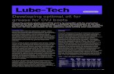 87 Lube 19/9/08 11:25 Page 21 Lube-Tech · 2017-11-14 · the CVJ. Paraffinic base oils and polyalphaolefins are examples of oils that cause shrinking of chloroprene rubber and TPE,