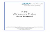 RC3 Ultrasonic Motor User Manual - Nanomotion · These specifications apply to the motor driven by the PD7 Driver Box. The motor features a linear voltage response. The motor and