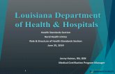 Health Standards Section Rural Health Clinics Role ... · uThis presentation is set up to address items that range form beginners to experts in navigating the licensing & certification