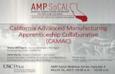California Advanced Manufacturing Apprenticeship ...Apprenticeship Initiative, Economic and Workforce Development, American River College ... • The Advanced Manufacturing Partnership