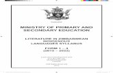 LITERATURE IN ZIMBABWEAN INDIGENOUS LANGUAGES … › wp-content › uploads › syllabus › ... · 2019-03-20 · 4.1.7 identify literary techniques 4.1.8analyse heritage, cultural
