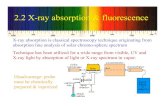 2.2 X-ray absorption & fluorescence - University of …nsl/Lectures/phys178/pdf/chap2_2.pdf2.2 X-ray absorption & fluorescence X-ray absorption is classical spectroscopy technique