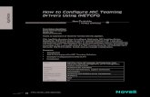How to Configure NIC Teaming Drivers Using INETCFGgwise.itwelzel.biz/Novellpdf/!Appnotes/2002/10/a021003.pdfMost NIC teaming drivers provide the option of fine-tuning parameters. You