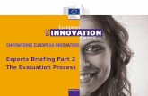 Experts Briefing Part 2 The Evaluation Process€¦ · Experts Briefing Part 2 The Evaluation Process. The Evaluation Process Your role as independent experts The Individual Evaluation